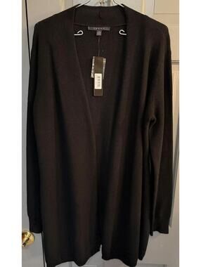 Cyrus Black Long Sleeve Cardigan Sweater L